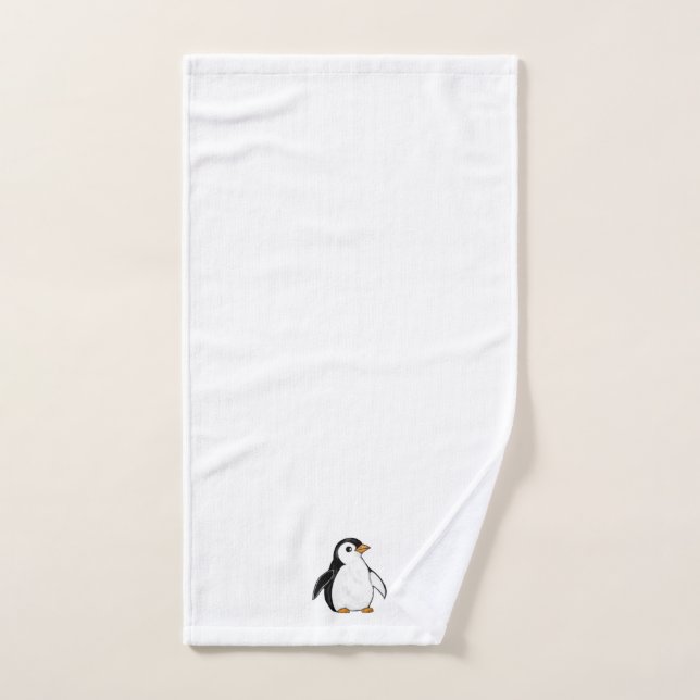 Toalhas Conjunto de Banho Arte de Inverno Sutil Pinguim Be (Toalha de mão)