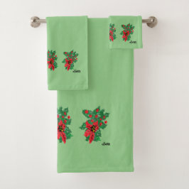 Toalhas Conjunto de Toalhas: Sentimento de Natal