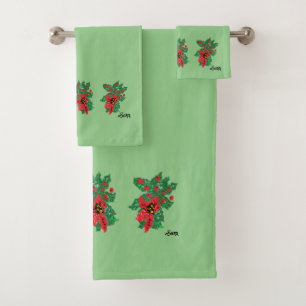 Toalhas Conjunto de Toalhas: Sentimento de Natal