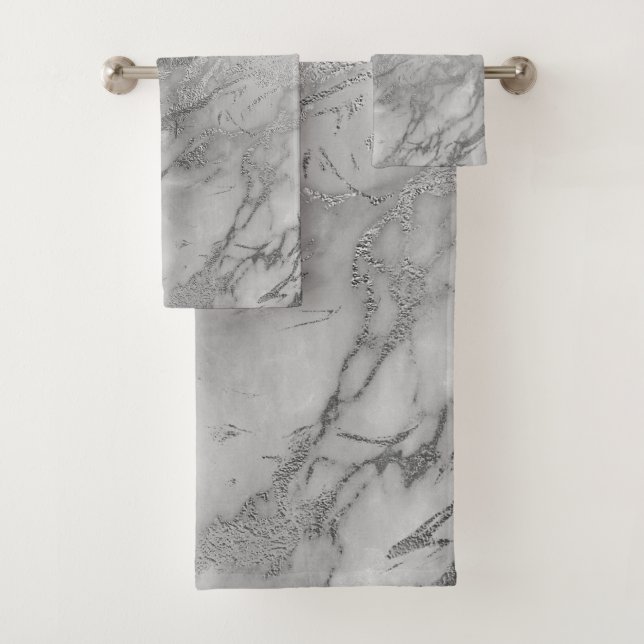 TOALHAS CONJUNTO DE TORNEIAS DE HAMPTON DE CINZA LUXURIOSO (Insitu)