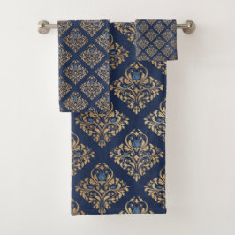 TOALHAS CONJUNTO DE TORNEIAS DE HAMPTON DOURADO COM MARINH