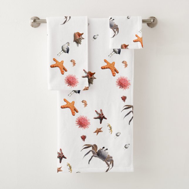 Toalhas Conjunto de Torneiras de Peixes de Estilo de Praia (Insitu)