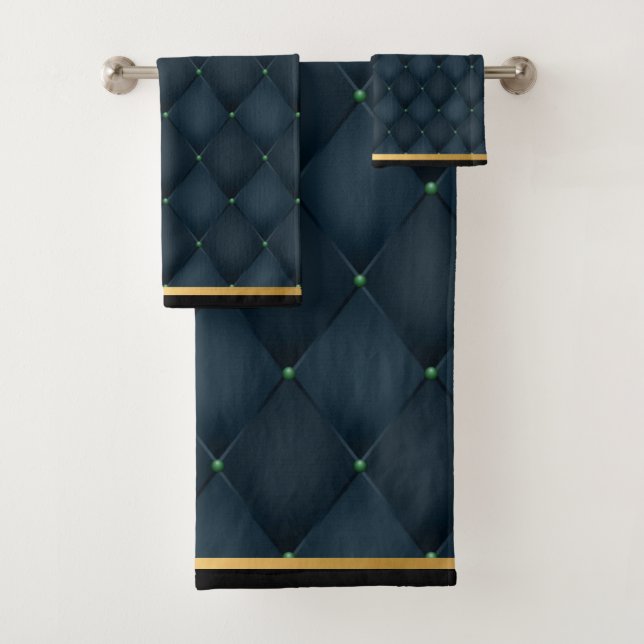 TOALHAS CONJUNTO DE TORRE DO BANHEIRO PRETO, AZUL, SÉRIE, (Insitu)