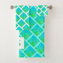 Toalhas Conjunto de Torres Monogramas Primavera Brilhante