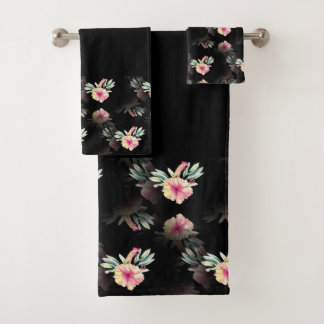 Toalhas Conjunto de Torres Pretas do Hibiscus