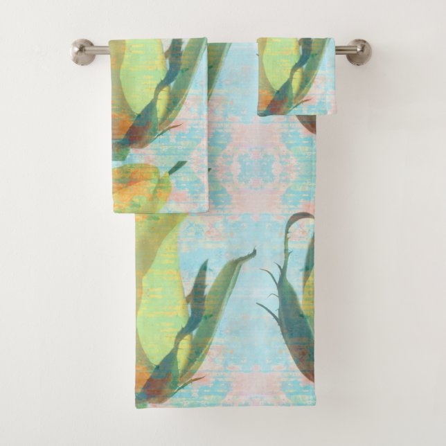 Toalhas Conjunto de Torres Rosa Amarelo (Insitu)