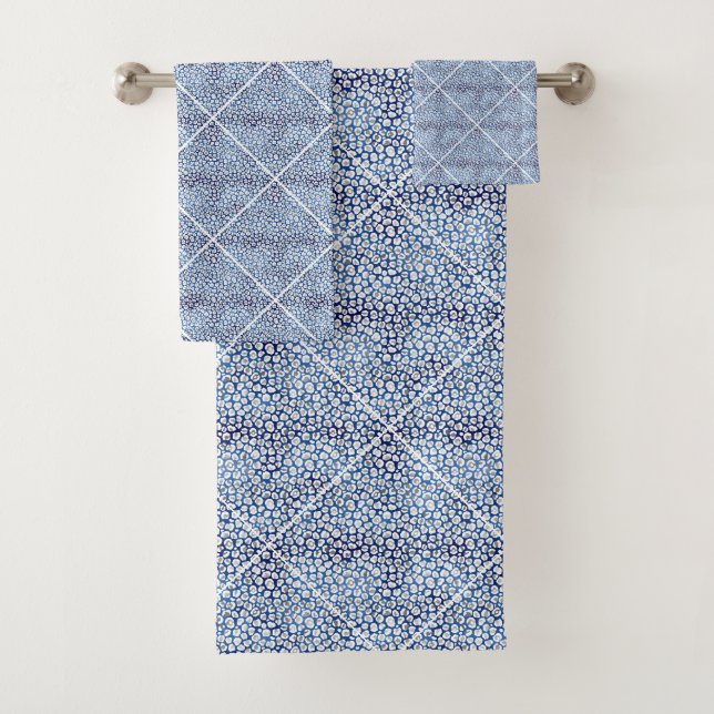 TOALHAS CONJUNTO DE TOWEL BRANCO AZUL DE APOSTO (Insitu)