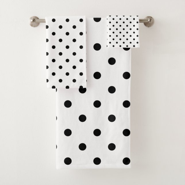 TOALHAS CONJUNTO DE TOWEL DE BANHEIRA DE PONTO BRANCO CLÁS (Insitu)
