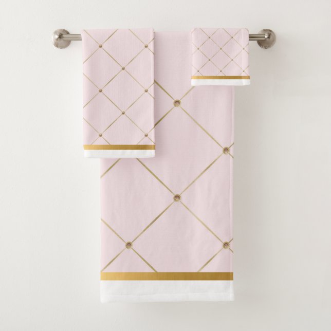 TOALHAS CONJUNTO DE TOWEL DE BANHEIRA ELEGANTE DOURADA DE  (Insitu)