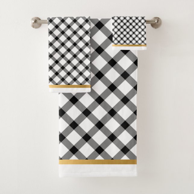 TOALHAS CONJUNTO DE TOWEL DO BANHEIRO DE VERIFICAÇÃO DOURA (Insitu)