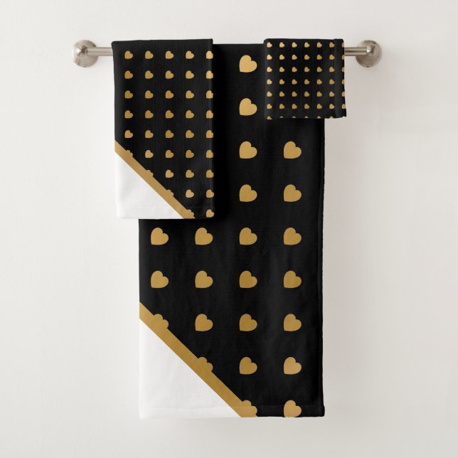 TOALHAS CONJUNTO PERSONALIZADO DE TOWEL DE BANHEIRO DOURAD (Insitu)
