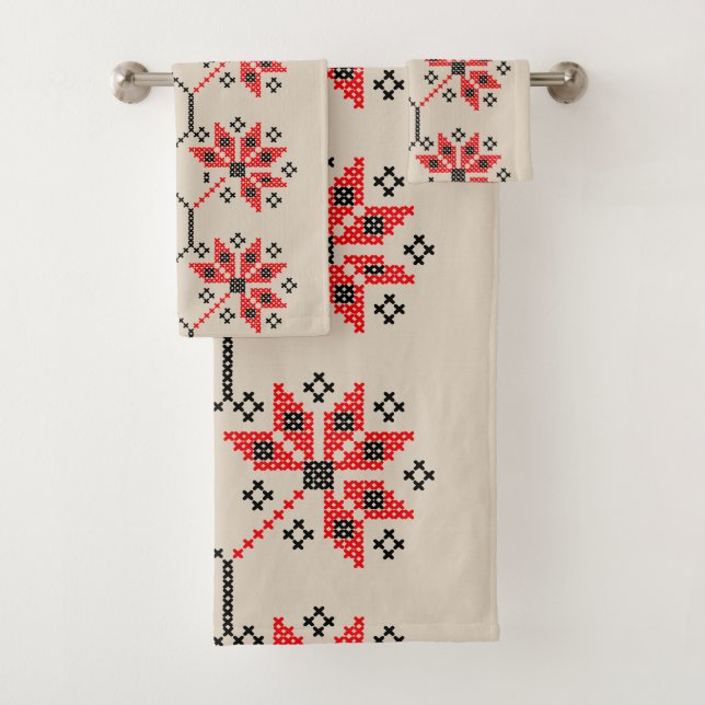 Toalhas de Banheiro Bordadas Tradicionais Ucranian (Insitu)