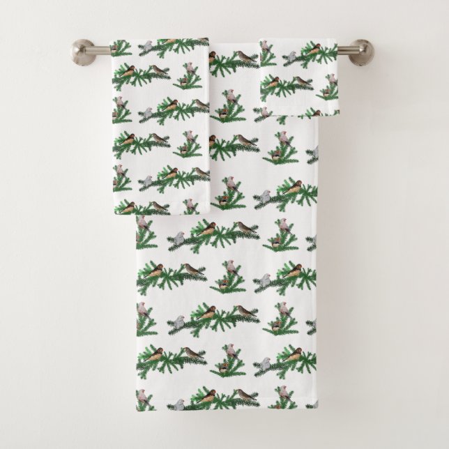 Toalhas de Banheiro para Festa de Tentilhões Zebra (Insitu)