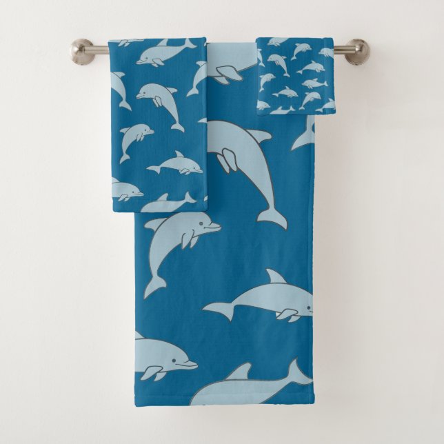 Toalhas de Banho com Desenho de Golfinhos Divertid (Insitu)