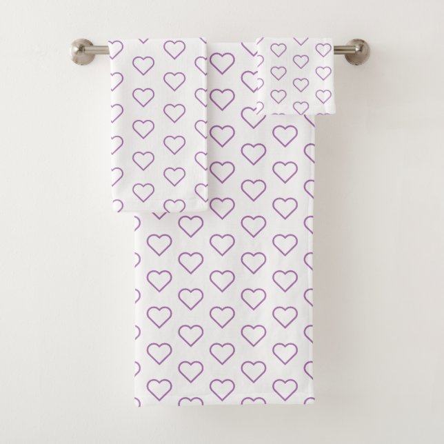 Toalhas de Banho de Cores Personalizadas com Coraç (Insitu)