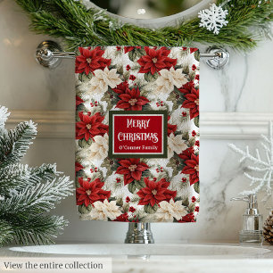 Toalhas de Banho de Natal Personalizadas Chic