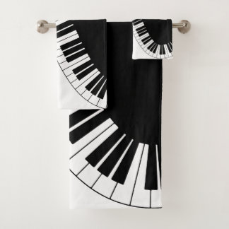 Toalhas de Banho do Teclado Piano