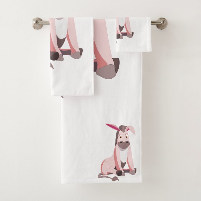 Toalhas de Banho Engraçadas com Cachorro Rosa - Pe (Insitu)