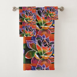 Toalhas de banho eufóricos da agave