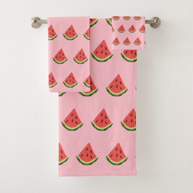 Toalhas de Banho Fatias de Melancia (Rosa e Vermel (Insitu)