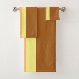 Toalhas de Banho Listras Retro (Laranja Multi)