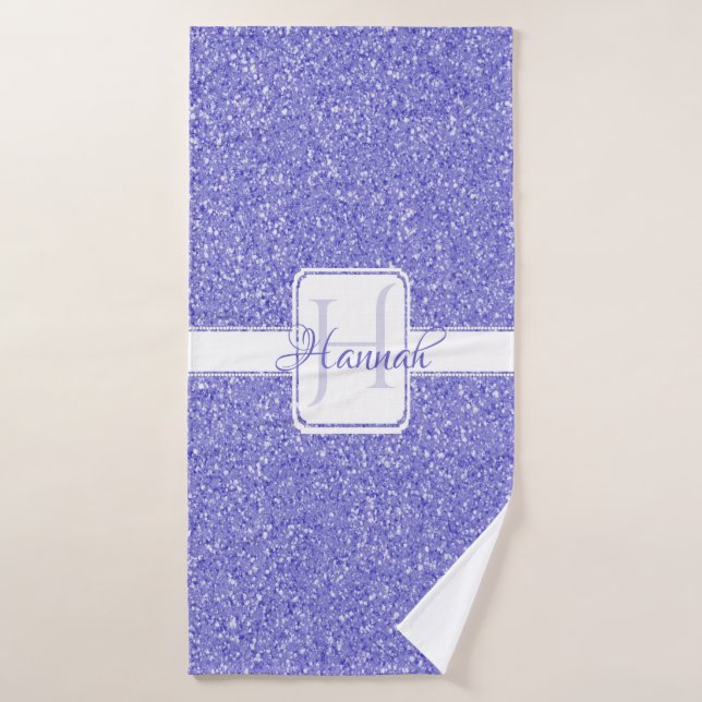 Toalhas de banho personalizadas com brilho roxo (Toalha de Banho)