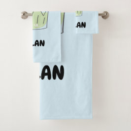 Toalhas de banho personalizadas e conjunto de pano