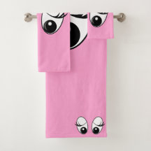 Toalhas de Banho Rosa Curiosas - Escolha Cor