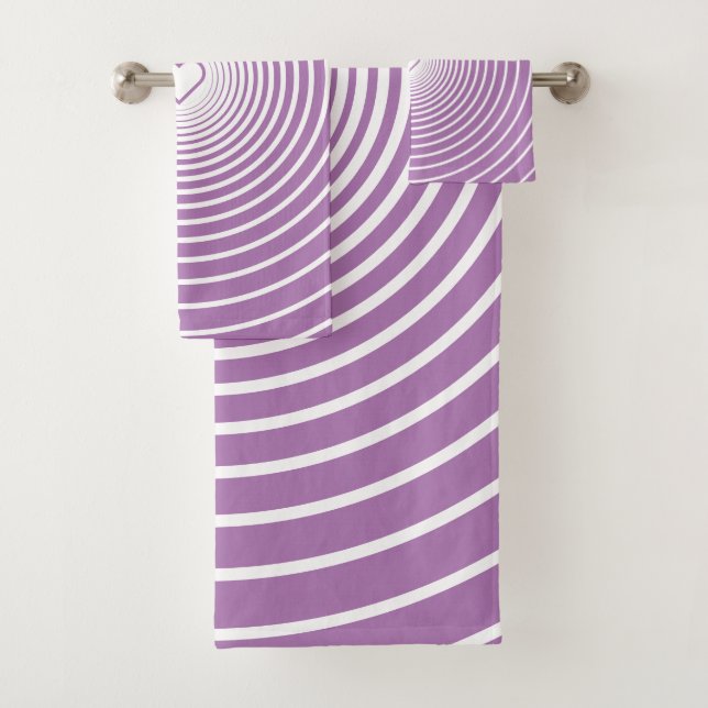 Toalhas de Banho Roxo com distribuição branca ou E (Insitu)