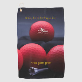 Toalhas de golfe Personalizadas Vermelhas de 4Tee 