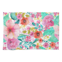 Colagem Floral Colorida de Água Colorida