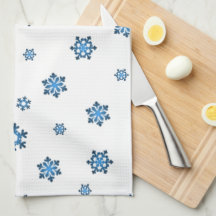 Flocos de neve (Azul e Preto)