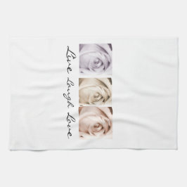 Toalhas De Mão vivo, riso, ame floral