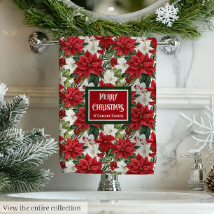 Toalhas de Natal Modernas com Nome Personalizado T