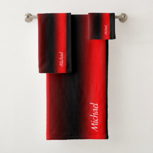 Toalhas Flash vermelho impressionante no conjunto de toalh