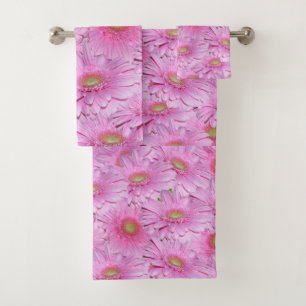 Toalhas Flores De Gerbera Rosa, Conjunto De Banheiros,