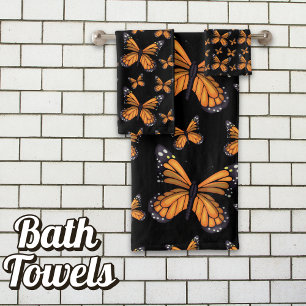 Toalhas Monarch Butterfly Conjunto de Banheiras Sem Costur