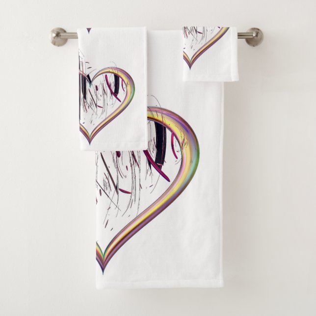 Toalhas Para o coração, seja o verdadeiro conjunto de toal (Insitu)