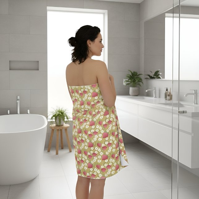 Toalhas Sorvete de Morango Mostarda de Banho Conjunto (Criador carregado)