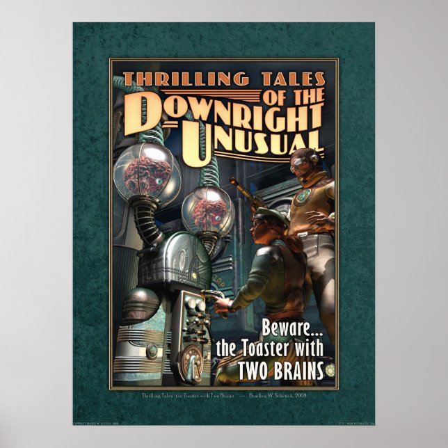 Toaster Com Dois Poster BRAINS (18x24") (Frente)