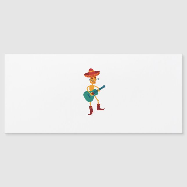 Toca violão esqueleto festivo (Frente)
