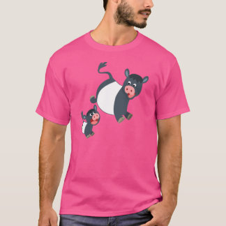 Tocando Cartoon Abaixo de Vaca Galloway e Camiseta