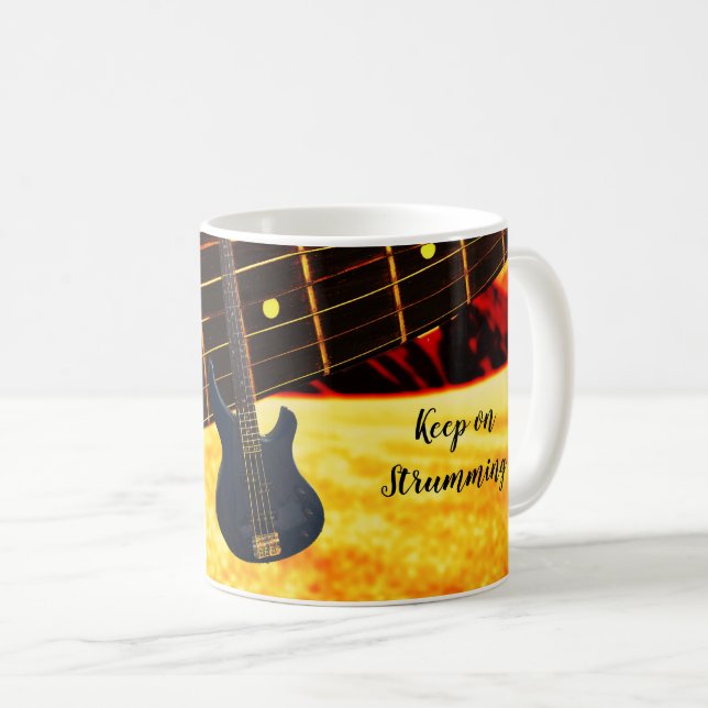 Tocando meu Violão  Caneca de Café (Frente Esquerda)