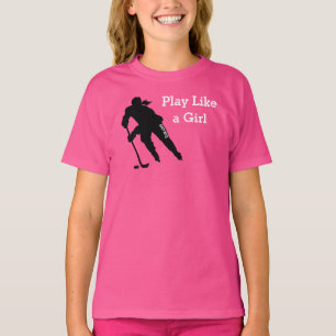 Tocar como uma camisa rosa de hóquei