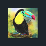 Toco Tropical Toucan Bird Canvas<br><div class="desc">Impressão de Pássaro Toco Tropical Exótica - Pintura MIGNED</div>