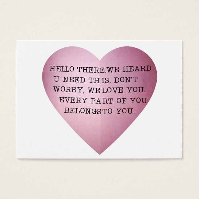 TODA PARTE DE VOCÊ PERTENCE A VOCÊ. (Frente)