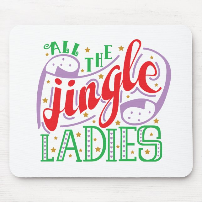 Todas as Damas de Jingle Natal | Mousepad (Frente)