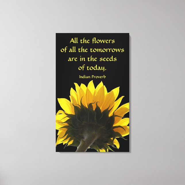 Todas As Flores Canvas De Girassol (Frente)
