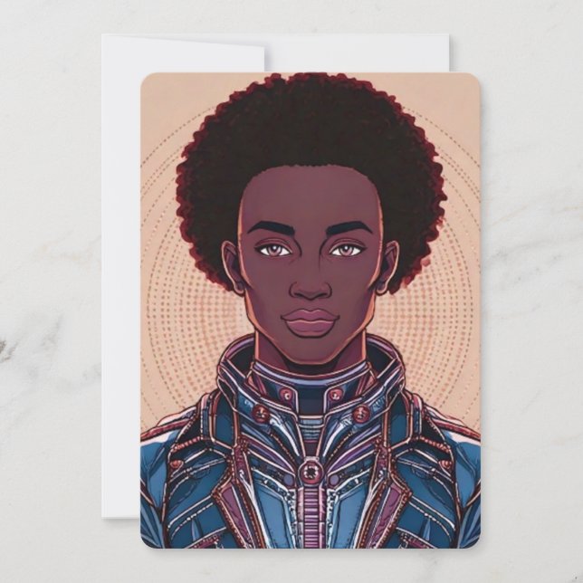 Todas as Ocasiões Afrofuturismo Convite 5" x 7" (Frente)