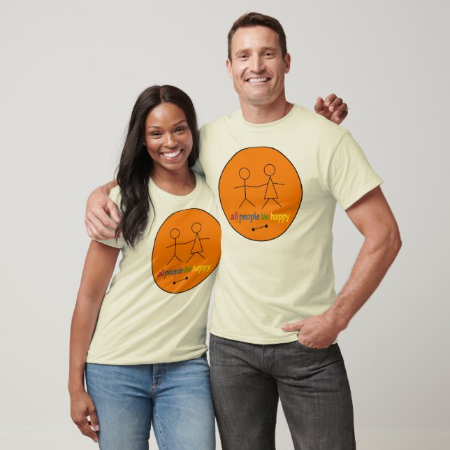Todas as Pessoas sejam camisetas orgânicas felizes (Unissex)